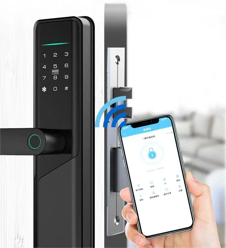 Keyless Entry Digitales Smart Hotel Türschloss system Tragbarer Griff Passwort Finger abdruck Türschloss Smart Knobs