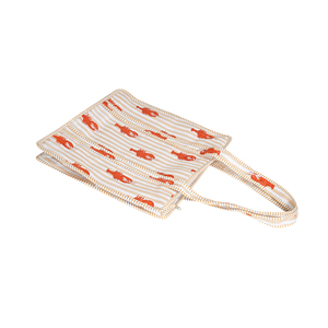 Canvas Tote <b>Bag</b> With Lobster Print Stripes Open Top Shopping <b>Bag</b> All Seasons Women's Style - Product Image 4