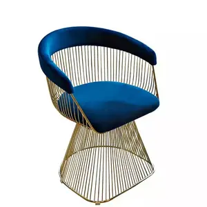 현대 식당 의자 뜨거운 디자인 금속 스테인레스 스틸 안락 의자 의자 골드 거실 식당 의자 호텔 레스토랑 도매