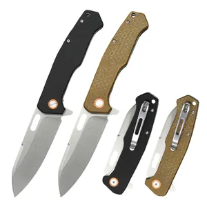 High Quality EDC Folding Pocket Knife D2 Steel Blade G10 Micarta Handle Outdoor Camping Hunting Knife