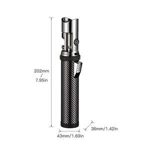 Briquet torche de survie portable avec boussole, ouvre-bouteille, flamme réglable, briquet torche au <span class=keywords><strong>butane</strong></span> coupe-vent pour le camping et la randonnée - Product Image 6
