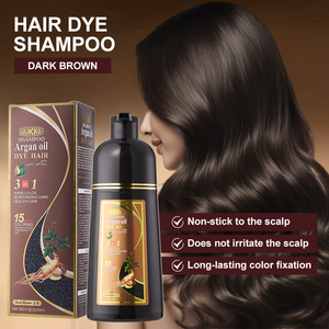 Champú Tinte para el Cabello a Base <span class=keywords><strong>de</strong></span> Hierbas UUKKG, No Daña el Cuero Cabelludo, Cubre las Canas, Tinte Profesional para el Cabello en Tonos <span class=keywords><strong>Marrón</strong></span> Oscuro y <span class=keywords><strong>Claro</strong></span> - Product Image 4