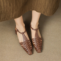 Sandales plates tendance, confortables, sexy, élégantes, mode été, bout carré
