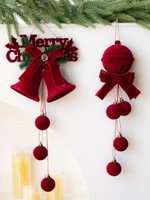 Offre Spéciale : Clochette de Noël Nordique Rouge Floquée Faite à la Main, Écologique et de Haute Qualité – Idéale pour Arbre de Noël et Décoration de Vitrine (Direct Usine)