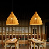 Lampadario retrò in rattan intrecciato, paralume personalizzato in paglia artistica per ristorante, lanterna intrecciata in stile sud-est asiatico