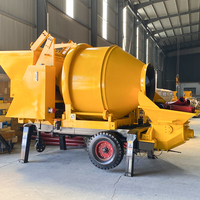 Bétonnière avec pompe, mini bétonnière hydraulique électrique portable pour solutions d'efficacité dans la construction