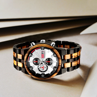 Jam tangan kayu cendana kenari unisex label pribadi kustom jam kayu eboni