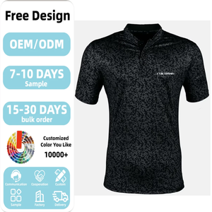 <span class=keywords><strong>Chemises</strong></span> de golf sans col pour <span class=keywords><strong>hommes</strong></span> OEM, imprimé camouflage, jersey en polyester, col à revers, logo personnalisé, vêtements d'équipe avec design gratuit - Product Image 1