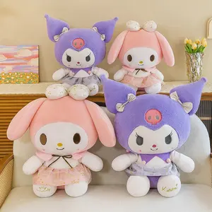 Kawaii Kuromi Melody juguetes de peluche Popular famoso Anime personaje de dibujos animados muñecos de peluche para niñas