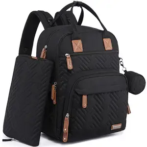 BSCI OEM Factory benutzer definierte Wickel unterlage Jungen Mädchen 4 in 1 Kit Große Unisex Baby Taschen Wickelt asche Rucksack