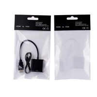 Kabel Konverter Audio Profesional Berkualitas Tinggi 1080p untuk VGA Twisted Pair Coaxial Berlapis Emas 20cm