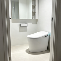WC intelligent fiable et sûr avec protection haute et basse tension, eau chaude instantanée et siège chauffant pour l'hôtellerie et l'ingénierie