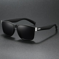 Lunettes de soleil polarisées carrées vintage personnalisées avec logo, protection UV400, branches colorées, pour hommes et femmes, idéales pour la conduite et la pêche