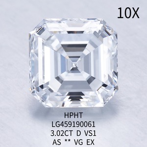 メッシジュエリーIGI 1ct 2ct 3ct 4ct 5ct DカラーVSクラリティ合成CVD HPHTアッシャーカットラボ成長ダイヤモンド - Product Image 2