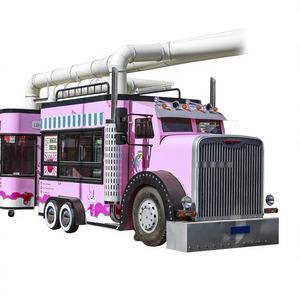 Remorque alimentaire mobile multifonctionnelle entièrement équipée en fibre de verre et acier inoxydable pour la vente de glaces, hot-dogs, frites et snacks - Product Image 1