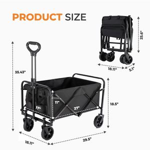 Nhà Máy Trực Tiếp Khung Thép Mini Gấp <span class=keywords><strong>Wagon</strong></span> Cắm Trại Đi Bộ Đường Dài Giỏ Hàng Ngoài Trời Dã Ngoại Bãi Biển Cắm Trại <span class=keywords><strong>Wagon</strong></span> - Product Image 2