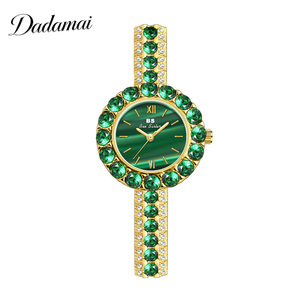 BS kustom logo ultra tahan air es keluar mewah Moissanite wanita Vintage jam tangan gelang berlian - Product Image 1