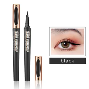 QIC Eyeliner liquide à séchage rapide 0.1mm pointe fine étanche et résistant à l'huile charme anti-taches outil de maquillage noir