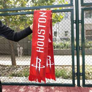 ผ้าพันคอแฟนฟุตบอลถักลายอะคริลิคผ้าแจ็คการ์ดสำหรับฤดูหนาวโลโก้ตามสั่งมีหลายสี - Product Image 2