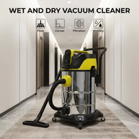 Aspirateur à main haute puissance 3600W 80L pour nettoyage de tapis humide/sec avec double lame d'aspiration et trois moteurs pour usage commercial