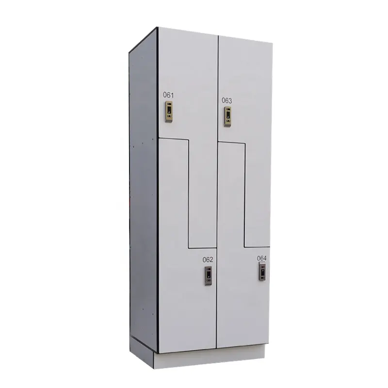 Panel Locker kompakt laminat ahşap kilitli saklama dolabı Hpl soyunma Z kapı