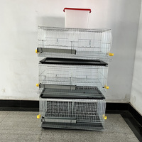 Nouvelle Conception Cage à Cailles Empilable 90*60*45cm, Cage à Poulets et Poussins, Cage à Cailles en Batterie pour l'Élevage de Cailles et Poussins