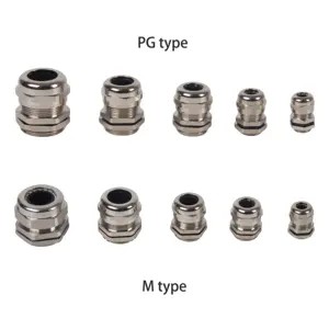 IP68 nickel plated Brass cable gland waterproof joint OEM ODM PG type metal cable gland metallic connector M20 cable gland