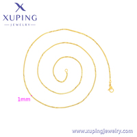 S00152456 Bijoux Xuping Nouvelle Collection Chaîne de style Hip Hop tendance et polyvalente en or 14K et 24K Collier chaîne