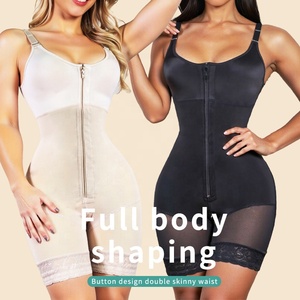 Fajas Colombianas Moldeadoras de Cuerpo Completo con Cierre Frontal, Control de Abdomen, Levanta Glúteos, Tirantes Ajustables, Compresión Postparto - Product Image 1
