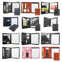 Porte-documents A4 modernes personnalisés, divers styles, en cuir, fournitures de bureau multifonctionnelles, logos personnalisables sur demande