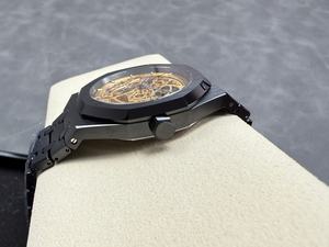 Reloj Mecánico de Lujo de la Mejor Calidad, Resistente al Agua, 41 mm, Fábrica THB, Movimiento 3132, 15416, Audemars, Esqueleto de Cerámica Negra - Product Image 4