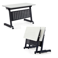 Fabricant chinois de bureaux pliants en bois, table de formation moderne pour bureau, école, bâtiment, pliable, montage facile