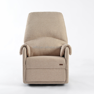 Fauteuil pivotant et inclinable pour chambre d'enfant, fauteuil à bascule confortable pour salon, fauteuil inclinable avec fonction pivotante et bascule. - Product Image 3