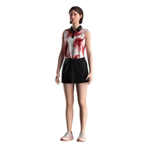 Polo sans manches slim fit pour femme, tissu respirant à séchage rapide, idéal pour un style de vie actif et les tenues quotidiennes - Product Image 2