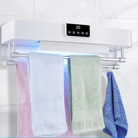 Sèche-serviettes électrique intelligent mural chauffant avec séchage à air et support pour brosses à dents