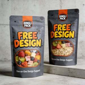 Custom OEM Printed Stand Up Zipper Pouch Food Grade Resealable <b>Bag</b> for Dry Food Snack Cereal Packaging - Product Image 3