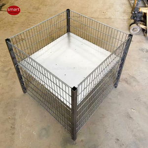 <span class=keywords><strong>Cage</strong></span> d'entrepôt pliable en métal léger, conteneur de stockage à billes - Product Image 2