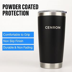 Cenron Stainless Steel Tumbler 20oz Vacuum Insulated Camping Travel <b>Mug</b> Eco-Friendly Pink with Gift <b>Box</b> Minimalist Design - Product Image 5