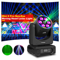 Lampu Sorot Bergerak LED Bee Eye SHTX High Performance 100W dengan Laser untuk Panggung, Pesta, Pernikahan, DJ (6 Buah)