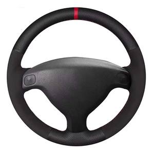 Cubierta de volante de coche de ante de cuero genuino para Vauxhall Astra (G) 1998-2004 <span class=keywords><strong>Agila</strong></span> (A) 2000-2004 Zafira (A) 1999-2005 - Product Image 1
