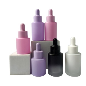 Flacons de 30ml 50ml de sérum rond à épaule plate en verre avec huile essentielle pour les sourcils avec compte-gouttes pour les soins de la peau - Product Image 6