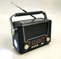 Radio solaire rétro portable Meier M-527BT-S 2021, la plus récente, avec radio AM FM SW