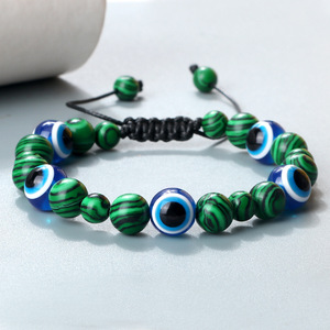 Nuovo Braccialetto con Occhio del Diavolo in Pietra Naturale Curativa, Bracciale Regolabile in Occhio di <span class=keywords><strong>Tigre</strong></span> Naturale con <span class=keywords><strong>Occhi</strong></span> Blu e Corda Intrecciata - Product Image 2