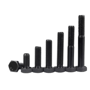 Tornillos y Tuercas Hexagonales Negros DIN933 M6, Fijaciones M12 M13, Tornillos Hexagonales 18x80 mm 8.8, Tornillo de Cabeza Hexagonal - Product Image 5