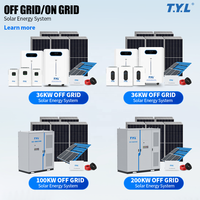 Kit solaire industriel 12 kW pour toute la maison avec panneaux solaires demi-cellules T.Y.L, batterie et onduleur, batterie empilable