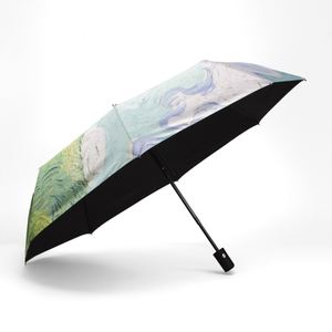 Parapluie pliant de voyage léger à ouverture automatique de 23 pouces, style populaire personnalisé avec logo promotionnel pour hommes et femmes - Product Image 5