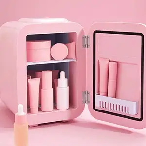 Güzellik buzdolabı kozmetik buzdolabı soğutucu ve isıtıcı kutusu masaüstü 4L cilt bakımı ev Mini buzdolabı