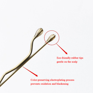 High Quality 7cm Wave <strong>Bobby</strong> <strong>Pins</strong> Gold/Black/Silver/Coffee Color 50Pcs/Bag Metal Hair Clips for Girls - Product Image 4