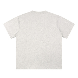 T-shirt décontracté à manches courtes pour jeunes hommes, 100 % coton, couleur unie, coupe ample et respirante, vente en gros - Product Image 4