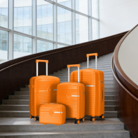 Ensemble de bagages en PP anti-rayures approuvé par la TSA, valise cabine robuste à double roulettes, valise de voyage imbriquée de luxe